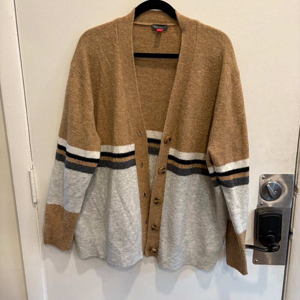 Very Good, Vince Camuto Engineered Stripe Cardigan, L